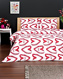 PAMUKLU  LOVE ME ÇİFT KİŞİLİK NEVRESİM SETİ (ÇARŞAFSIZDIR)