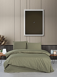 YEŞİL PAMUK SATEN ÇİFT KİŞİLİK NEVRESİM TAKIMI