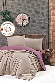 TREND BEJ-BORDO RANFORCE TEK KİŞİLİK NEVRESİM TAKIMI