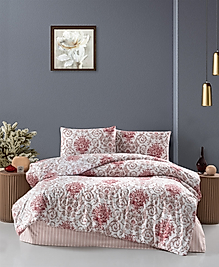 MİHRİBAN ÇİÇEKLİ RANFORCE TEK KİŞİLİK NEVRESİM TAKIMI