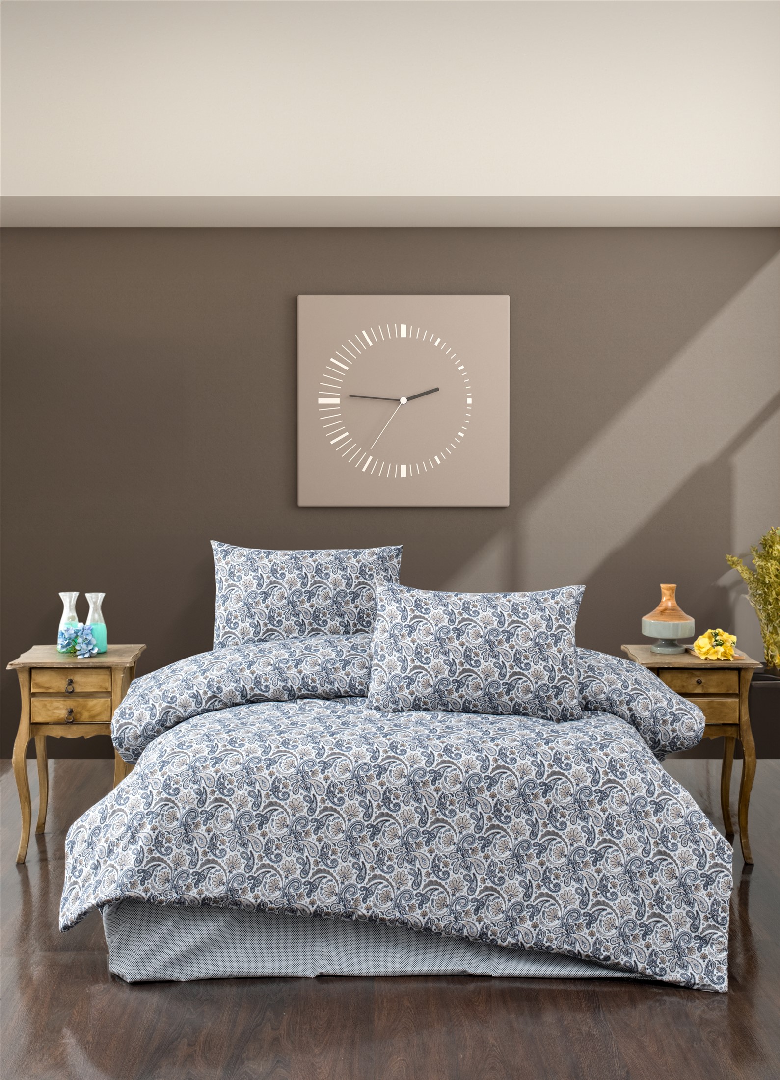 JULIA ETNİK PUANTİYE ÇARŞAF DETAYLI RANFORCE TEK KİŞİLİK NEVRESİM TAKIMI