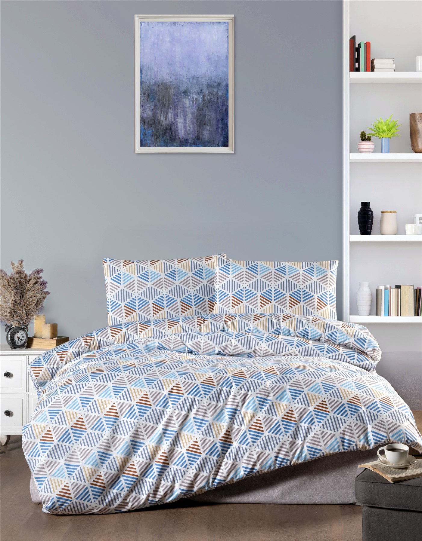 OCTEC ETNİK DESEN RANFORCE TEK KİŞİLİK NEVRESİM TAKIMI